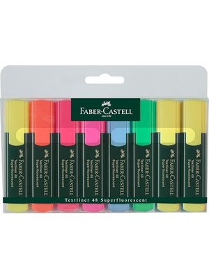 Mythriva Faber-Castell Fosforlu Kalem, 6+2 Li Poşet, 6 Renk