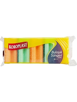 Mythriva Koroplast Çift Taraflı Oluklu Bulaşık Süngeri 5'li, Çizik & Iz Bırakmaz, Yağ ve Leke Çıkarıcı Mutfak Temizlik Süngeri, Tava, Tencere, Tabak, Bardak, Çatal, Bıçak, Ocak, Tezgah, Cam & Seramik Yüzeyler