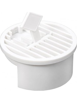 Mythriva 8 cm Yer Süzgeci Izgarası Plastik Gider Kapağı, Kötü Koku ve Haşere Önleyici, Su Tahliyesini Destekleyen, Banyo, Duş, Balkon, Mutfak ve Islak Zeminler Için Dayanıklı Beyaz Yer Gideri Kapağı
