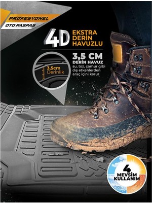 Mythriva Pro - Subaru Forester ile Uyumlu Paspas Seti, Gri