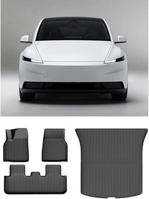 Mythriva Li Parts Tesla Model Y Standart 2025+ Uyumlu Premium Havuzlu Tpe Paspas – 3.5 mm Kalınlık, Kokusuz, Blister Kalıplama, Lazer Kesim Milimetrik Uyum
