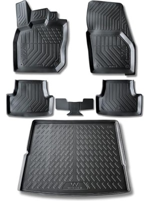 Mythriva Wöller Volkswagen Tiguan ile Uyumlu Paspas Bagaj Havuzu Set 2024 Sonrası 3D Ultraflex Set