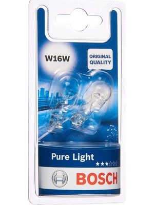 Mythriva Bosch W16W (955) Pure Light Araba Ampulü - 12 V 16 W W2,1x9,5d - 2 Ampul