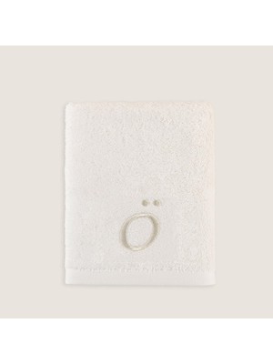 Mythriva Solid Nakışlı Yüz Havlusu 50X90 cm Ekru