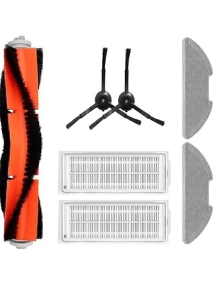 Mythriva Ozemtek Siyah Mi Vacuum Mop 2 Pro ve Mi Vacuum Mop Lite (MJSTL-MJST1SHW Model Uyumlu) Hepa Filtre Fırça,mop Paspas Yedek Aksesuar Seti-Model No Kontrol Ediniz