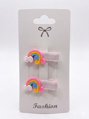 Mythriva Gidego Accessorıes Figürlü Kız Çocuk Saç Tokası, 2'li Set (Gökkuşağı)