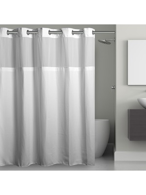 Mythriva Hookless Waffle 71" x 74" Beyaz Duş Perdesi