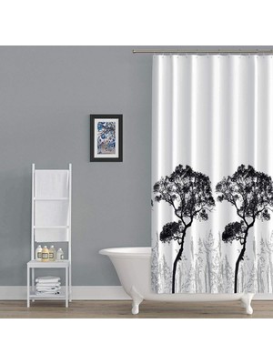 Mythriva Zethome Tropik Banyo Duş Perdesi 3391 Çift Kanat 2X120X200