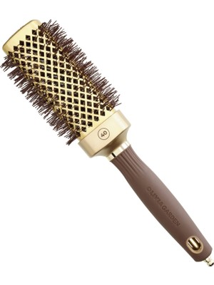Mythriva Olivia Garden Expert Blowout Straight Wavy Bristle Saç Fırçası Altın ve Kahverengi 40