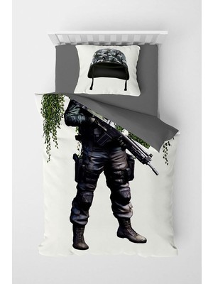 Mythriva Monohome Asker 3D Pamuk Saten Çocuk Nevresim Takımı 160X220, MONOHOME9833