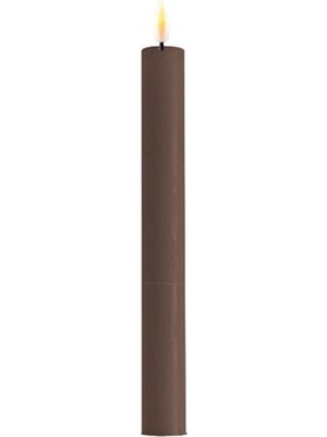 Mythriva Deluxe Homeart 2'li Moka LED Mum Kahverengi 24 cm - De RF-0103