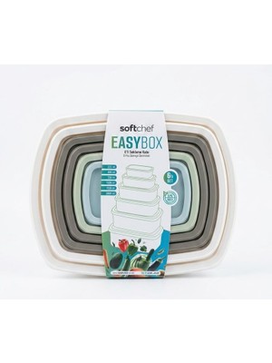 Mythriva Softchef Easybox 6'lı Plastik Saklama Kabı Seti, Bpa Içermez Iç Içe Geçebilir Mutfak ve Buzdolabı Içi Düzenleyici Erzak Kabı Seti (225 ml - 3000 Ml)