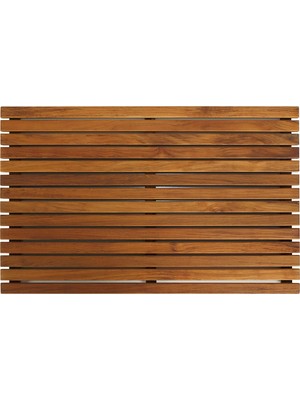 Mythriva Bare Decor Zen Shower Spa, Masif Tik Ağacı ve Yağlanmış Bitirme, Kahverengi (Tik Ağacı), 31,5 Inç G x 19,5 Inç U x 1,5 Inç Y
