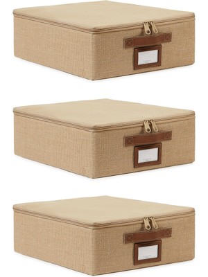 Mythriva Ocean Home Textile 3'lü Küçük Boy Jüt Destekli Hurç Set 31 x 38 x 12 cm