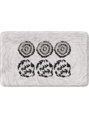 Mythriva Monnhein Banyo Paspası, Kaymaz Taban, Makinede Yıkanabilir, Çok Amaçlı Halı, Banyo Dekoru (40X60CM) 445_BPSM
