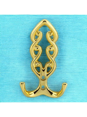 Mythriva BADEM10 Sırma Askı Portmanto Metal Vestiyer Duvar Dolap Elbise Askısı Gold Mobilya Kapı Askılığı Aparat