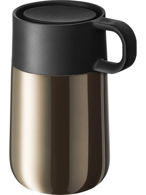 Mythriva Wmf Impulse Travel Mug Termos Bardak, 300 Ml, Paslanmaz Çelik, Otomatik Kapaklı, 360° Içim Özellikli, Seyahat Kahve Bardağı, Içecekleri 6 Saat Sıcak ve 12 Saat Soğuk Tutar, Kahverengi