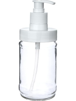 Mythriva Cam Sıvı Sabunluk & Deterjanlık Kilitli Pompalı Sıvı Sabun Haznesi Banyo Sabunluğu Mutfak Deterjanlığı Deterjan Kutusu 320 ml (1)