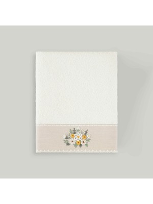Mythriva Linens Aurelia Pamuk 50X85 cm Yüz Havlusu Ekru