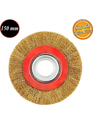 Mythriva Saçaklı Çanak Fırça 150 mm Pas Kir Toz Temizleme Metal Temizlik Fırçası