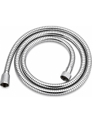 Mythriva Tema Sık Örgülü Duş Spirali 150 Cm. Kenetli Banyo Duş Hortumu, Poşetli Ambalaj 54001, Krom Renk