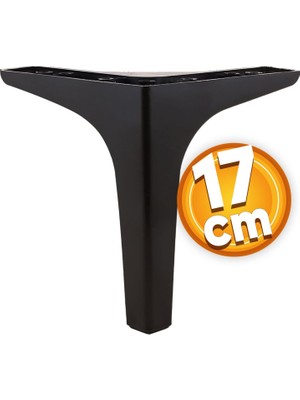 Mythriva BADEM10 Sedef Lüks Mobilya Kanepe Sehpa Tv Ünitesi Koltuk Ayağı 17 cm Siyah Baza Ayak