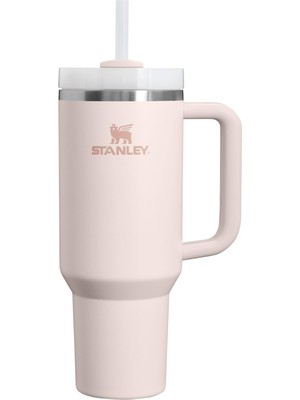 Mythriva Stanley Quencher H2.0 Flowstate Pipetli Termos Bardak 1.18 Litre - Pembe Kuvars (Rose Quartz) | Paslanmaz Çelik