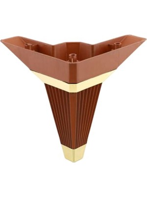 Mythriva BADEM10 Alcazar Lüks Mobilya Kanepe Sehpa Tv Ünitesi Koltuk Ayağı Baza Ayak Köşe 14 cm Ceviz Altın