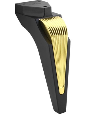 Mythriva BADEM10 Salkım Mobilya Oturma Grubu Kanepe Sehpa Tv Ünitesi Koltuk Ayağı Baza Ayakları Siyah Altın 19 cm