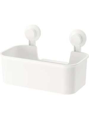 Mythriva Ikea Tisken Sepet, Vantuzlu Saklama Için, Beyaz (Polikarbonat Plastik, Sentetik Kauçuk, Abs Plastik, 1,00 Paket)