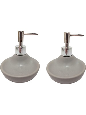 Mythriva Bosphorus Homi Banyo Seti Sabunluk ve Sıvı Sabunluk 2 Adet Kombine Model Gri 7X7X18CM 150ML