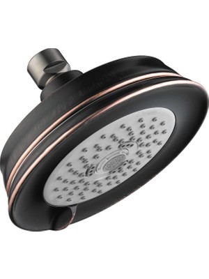 Mythriva Hansgrohe Croma 100 Classic 12,7 cm Duş Başlığı Düşük Akışlı Klasik 3 Püskürtmeli Tam, Titreşimli Masaj, Yoğun Turbo Su Tasarrufu, Quickclean ile Ovuşturulmuş Bronz, 04751920