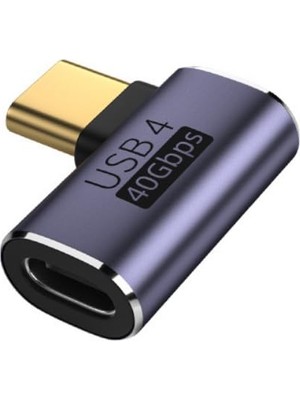 Mythriva Livx Usb4 40GBPS L Tip Type-C Adaptör – 8k 60Hz 240W Pd – Erkek Dişi Usb-C Dirsek Dönüştürücü – Thunderbolt 4 Uyumlu Otgc