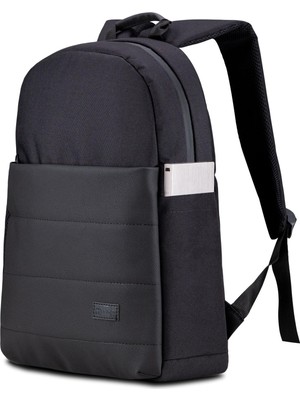 Mythriva Mila BP-TX100 Serisi 15,6 Inch, Su Geçirmez Kumaş ve Su Geçirmez Fermuar Notebook, Laptop, Macbook Sırt Çantası -Siyah