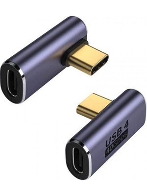Mythriva Genel L Type-C Çevirici Usb4 40 Gbps 90 Derece Dik Type-C Çevirici 1 Adet