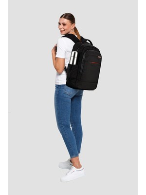 Mythriva Classone BP-L400 15,6" Floransa Serisi Wtx Pro Su Geçirmez Kumaş, Notebook,laptop Sırt Çntası-Siyah