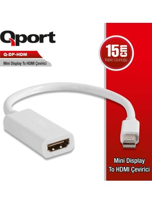 Mythriva Qport Q-Dp-Hdm Mini Dışplay Porttan HDMI A Çevirici