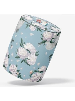 Blue-White Rose Puf