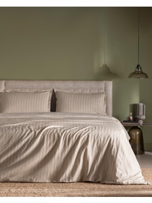Mythriva Madame Coco Nicole King SIZE%100 Pamuk Armürlü Nevresim Takımı, Bej, 240 x 220