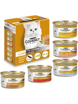Mythriva Gourmet Gold Komple Karisik Kedi Yaş Maması 48X85 gr
