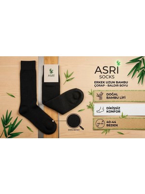 Melonika Asri Sıkmayan Lastikli Bambu Erkek Çorabı 6 Adet