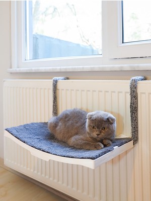 Mythriva Kedi Petek Kalorifer Radyatör Yatağı Askılı Kedi Yatağı Hamağı TERASI47X 27,5 cm 18 kg