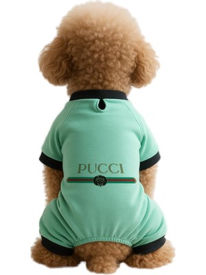 Mythriva Mpz Pets Kedi ve Köpek Kıyafeti & Elbisesi Mint 4 Bacak Tulum Pucci Yeşil L