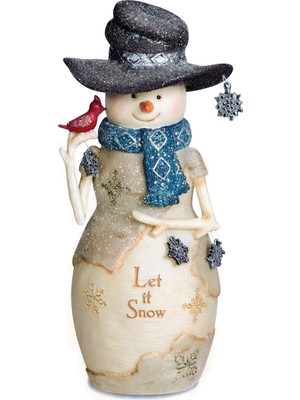 Mythriva Pavilion Gift Company 81126 Let It Snow Schneemann Figur, 15,2 cm