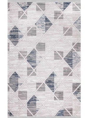 Mythriva Anormal Lacivert Geometrik Modern Geometrik Etnik Desenli Boho Makinada Yıkanabilir Hav Toz Vermez Leke Tutmaz Kaymaz Taban Dijital Makine Baskı Halı Oturma Odası Salon Yolluk Koridor Mutfak Halısı