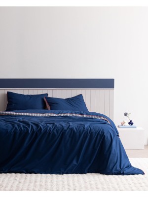 Mythriva Allure King SIZE%100 Pamuk Çarşaflı Nevresim Takımı - Lacivert