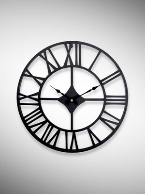 Mythriva Galaxy DM30 Serisi Roma Rakamlı Metal Duvar Saati Siyah 30 cm