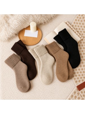 Noveno 3 Çift Kışlık Pamuklu Havlu Sıcak Tutan Çorap - Winter Cozy - Ugg Tarzı Botlarla Uyumlu