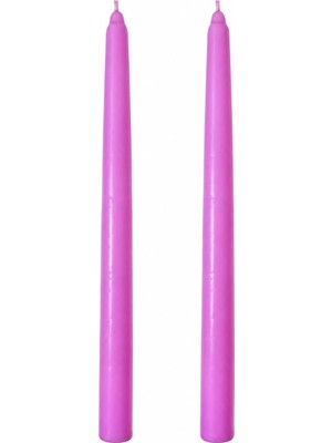 Mythriva 2’li Pembe Şamdan Mum Seti 25 cm – Dekoratif Ince Şamdan Mum, Kokusuz Parafin WAX,%100 Pamuk Fitil, El Döküm, Uzun Süre Yanma (~10 Saat), Şık Sofra, Davet, Nişan, Düğün ve Ev Dekorasyonu Için Zarif
