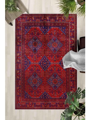 Mythriva Monnhein Çok Renkli Halı 612 - Yıkanabilir, Kaymaz Taban, Dijital Baskılı, Leke Tutmaz, Ince Hav, Modern Salon, Oturma Odası, Yatak Odası ve Mutfak Için Dekoratif Halı